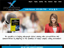 Tablet Screenshot of performancesalesandtraining.com